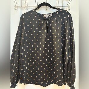Ted Baker Black Floral Blouse